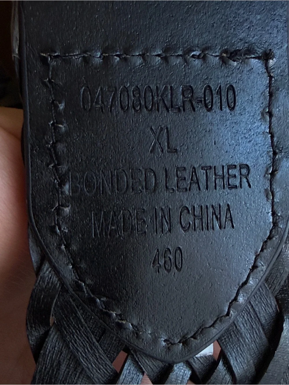 Braided Belt Bonded Leather XL 44”